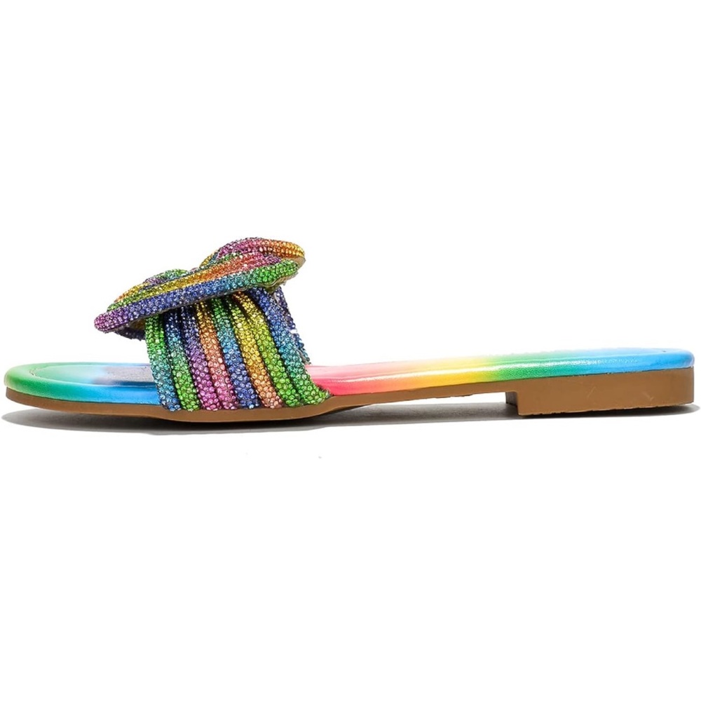 Rainbow Rhinestone Sandals - Picture 2 of 5